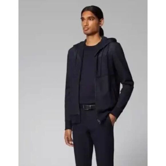 BOSS Hugo Boss Seeger Full-Zip Hoodie Jacket Men's Sz. L - Picture 1 of 7